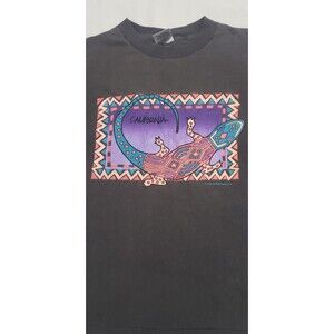 Vintage 80's California Lizard Single Stitch Pacific Eyes Faded Shirt